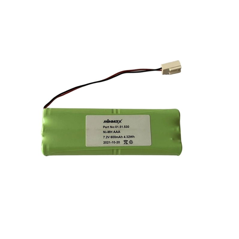 High Temperature Ni-Mh Battery Pack 7.2V 600mAh Charge & Discharge Temperature -20℃~+70℃